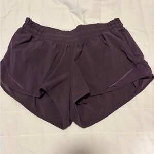 Lululemon deep purple Hotty Hot shorts, 2.5" inseam, size 6